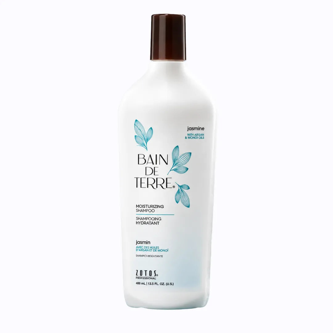 Baño de Tierra Jasmine Moisturizing Shampoo 400 ml, hidratación profunda para cabello seco, sin parabenos