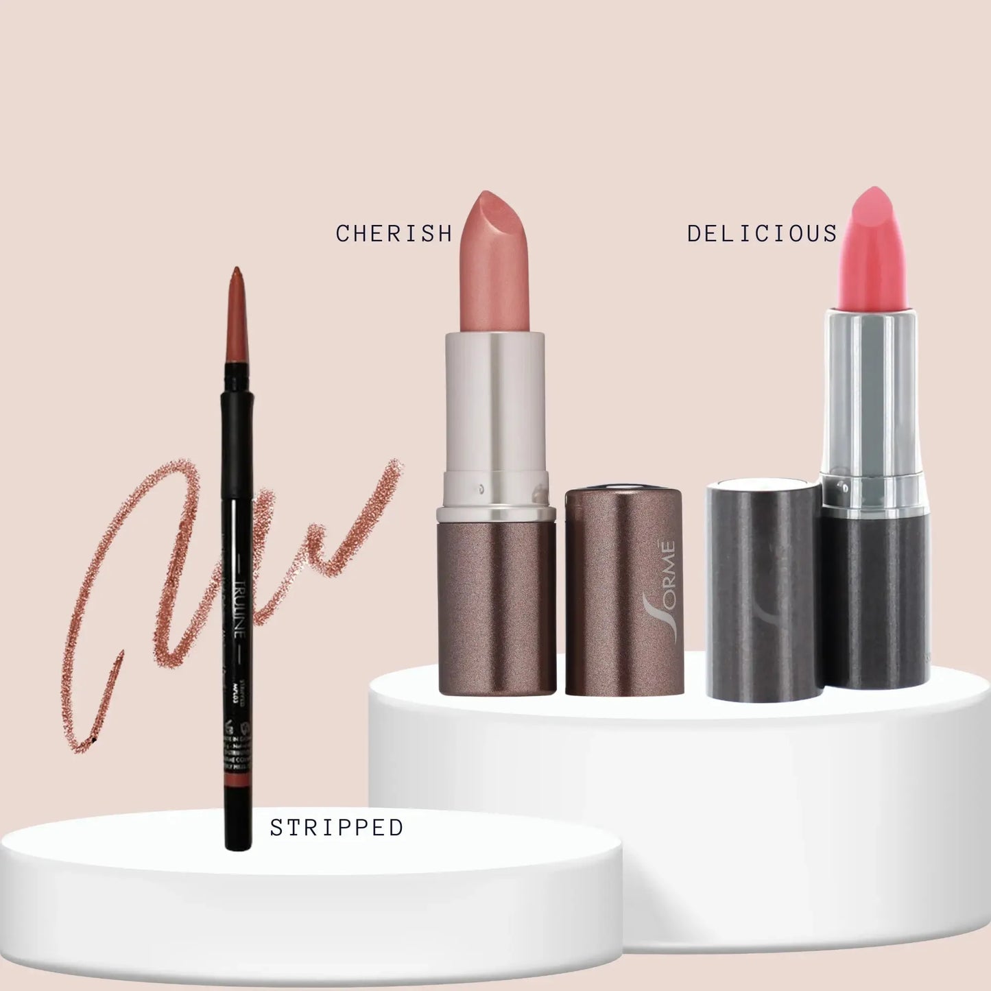 SORME: Delineador Stripped + Labiales Minerales Cherish/Delicious Capeli