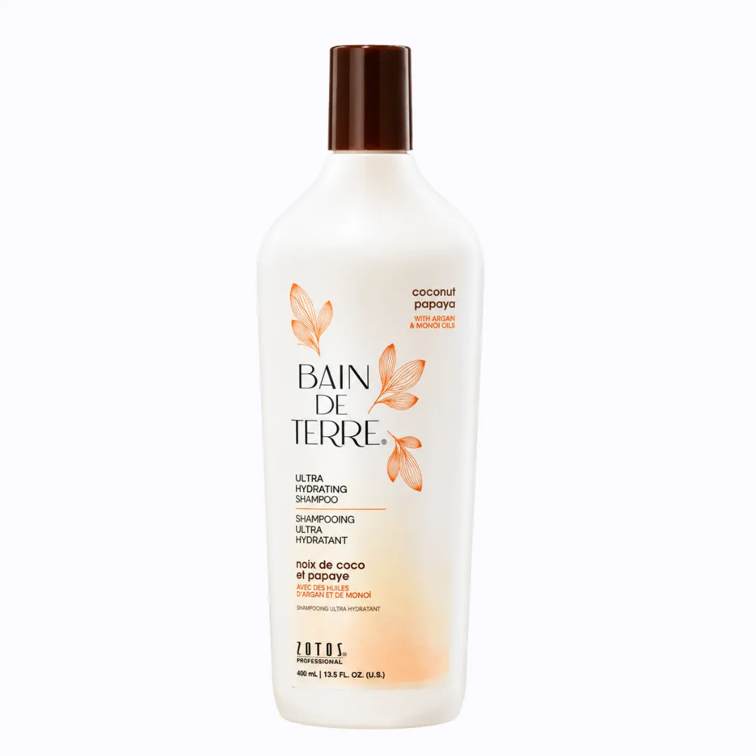 Baño de Tierra Coco Papaya Shampoo 400 ml, hidratación profunda para cabello seco y dañado, sin parabenos