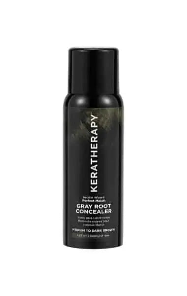 Keratherpy, Perfect Match Dark Brown, Corrector de Canas Para Cabello Castaño Oscuro, 3onz Capeli