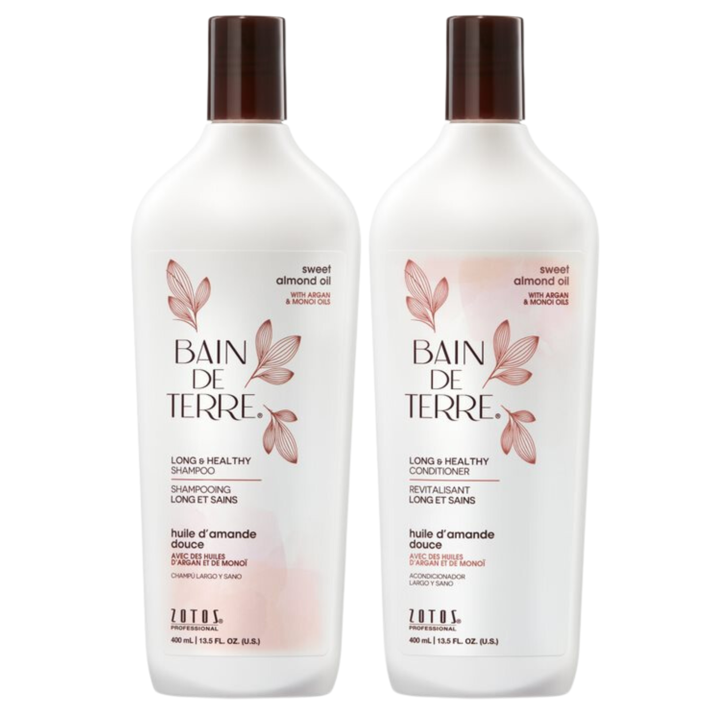 Baño de Tierra Duo Sweet Almond Oil Shampoo y Acondicionador 400 ml, Fuerza, Suavidad y Brillo para tu Cabello, Sin parabenos.