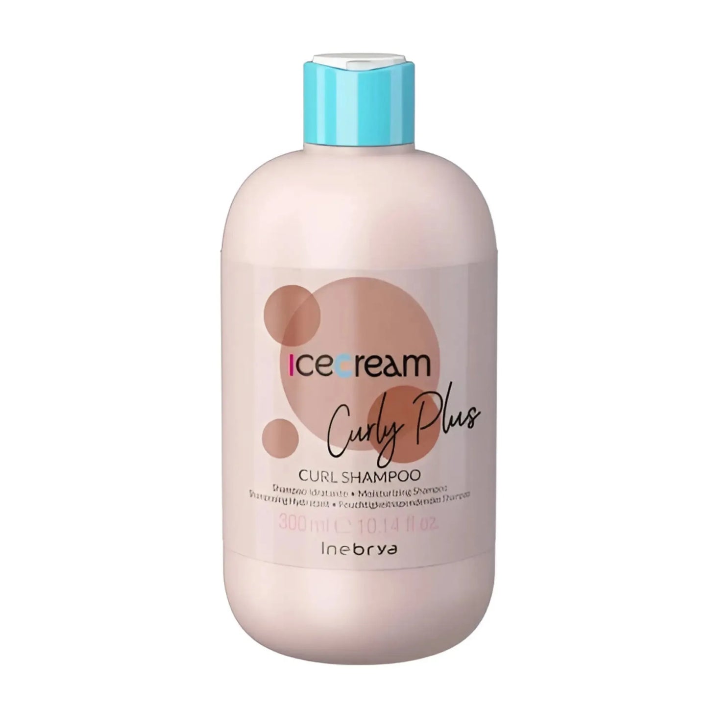 Inebrya Ice Cream Shampoo Curly Plus 300 ml: Hidrata y define los rizos, elimina el frizz y aporta elasticidad. Enriquecido con extracto de Moringa, revitaliza y protege el cabello rizado. Capeli