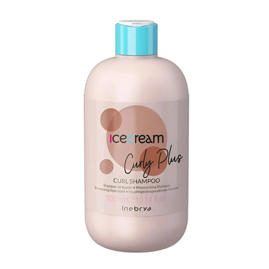 Inebrya Ice Cream Shampoo Curly Plus 300 ml: Hidrata y define los rizos, elimina el frizz y aporta elasticidad. Enriquecido con extracto de Moringa, revitaliza y protege el cabello rizado. Capeli