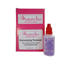 Maorlis Ampollas Restructurant Treatment Caja 6x30ml: Sin enjuague, revitaliza y nutre con extracto de linaza para cabello dañado Capeli