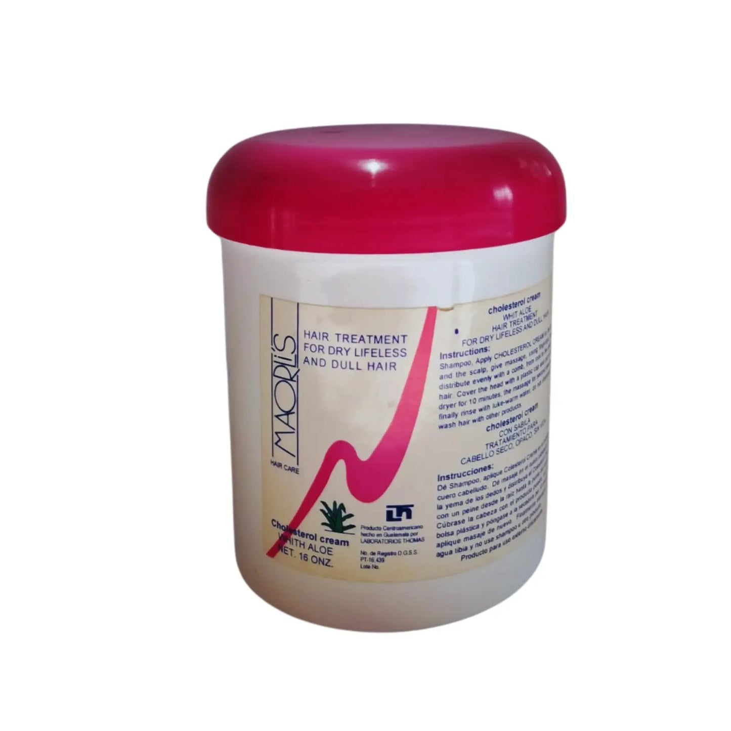 Maorlis Colesterol Sábila 16 Oz: Revitaliza y restaura el cabello maltratado Capeli