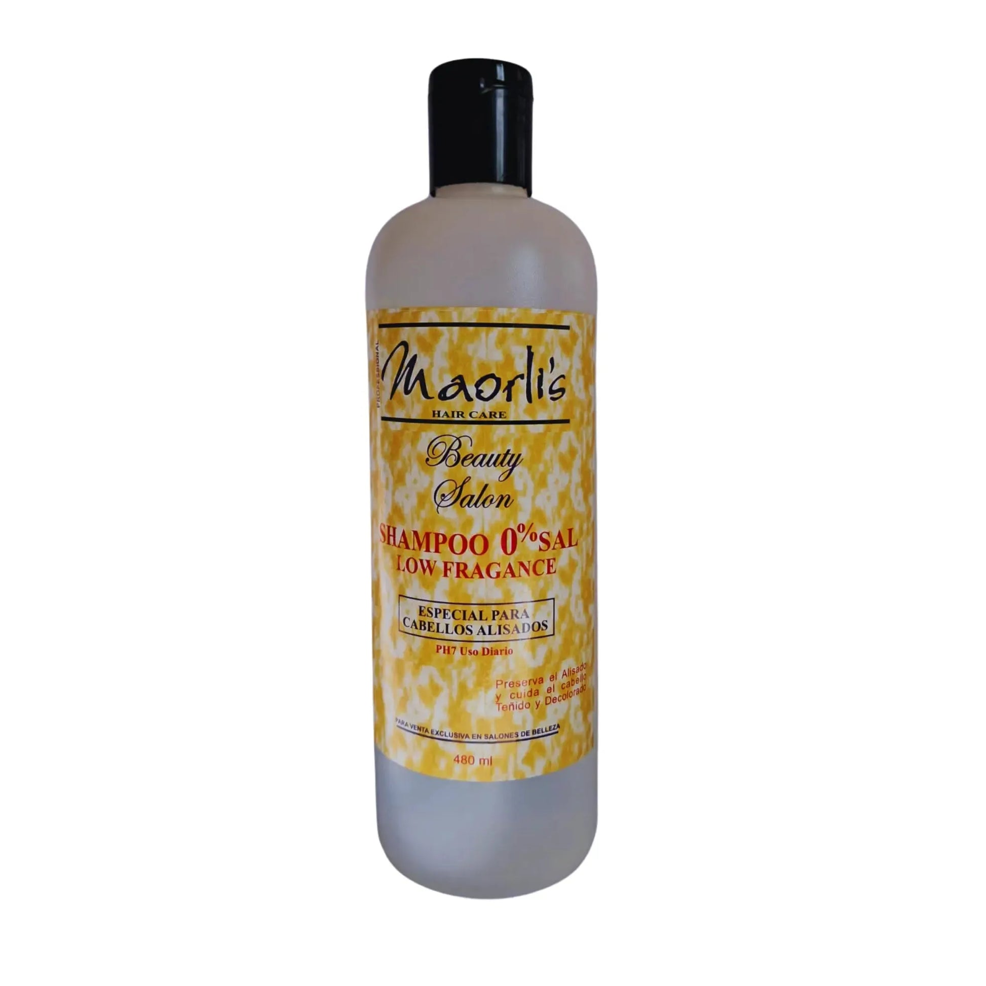 Shampoo Low Fragrance Sal para Alisado 16 oz Maorlis Capeli