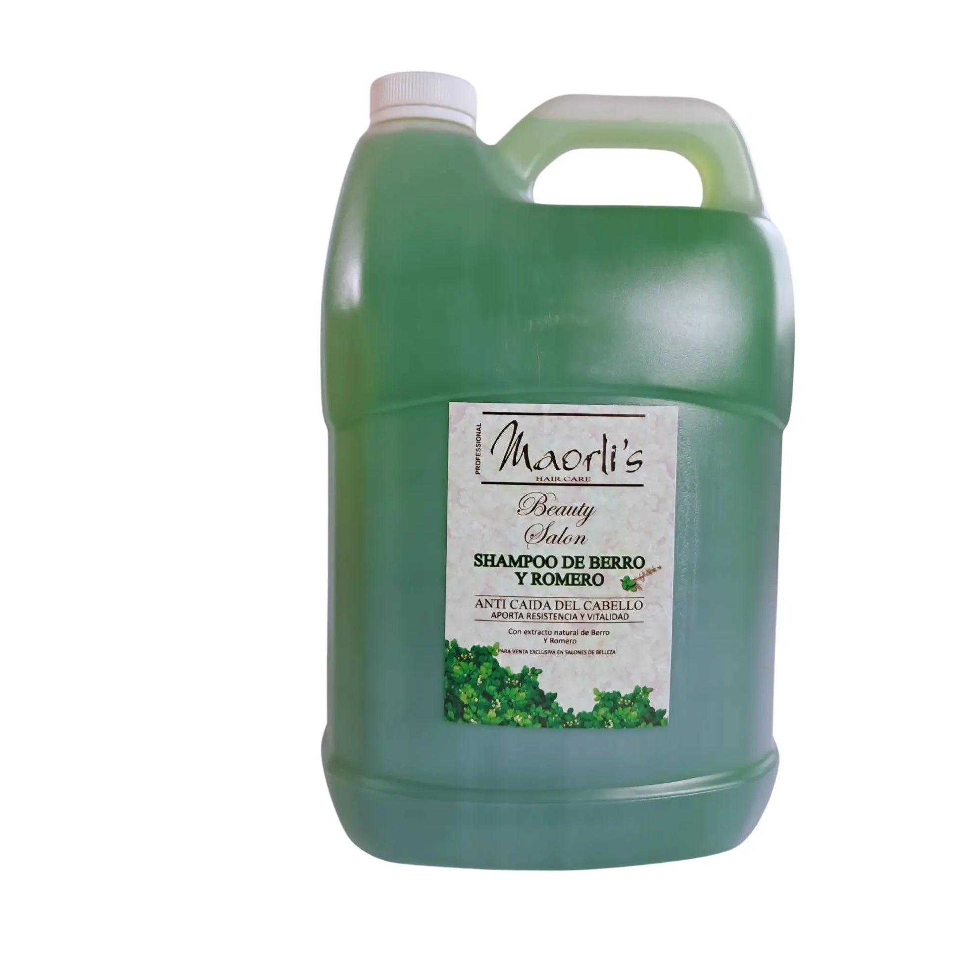 Maorlis Shampoo Berro y Romero Galon : Combate la caída, revitaliza y fortalece desde la raíz del cabello Capeli