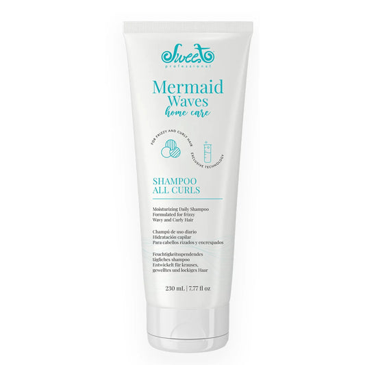 Mermaid Waves Curly Shampoo 230 ML, Limpia y cuida el cabello ondulado Capeli