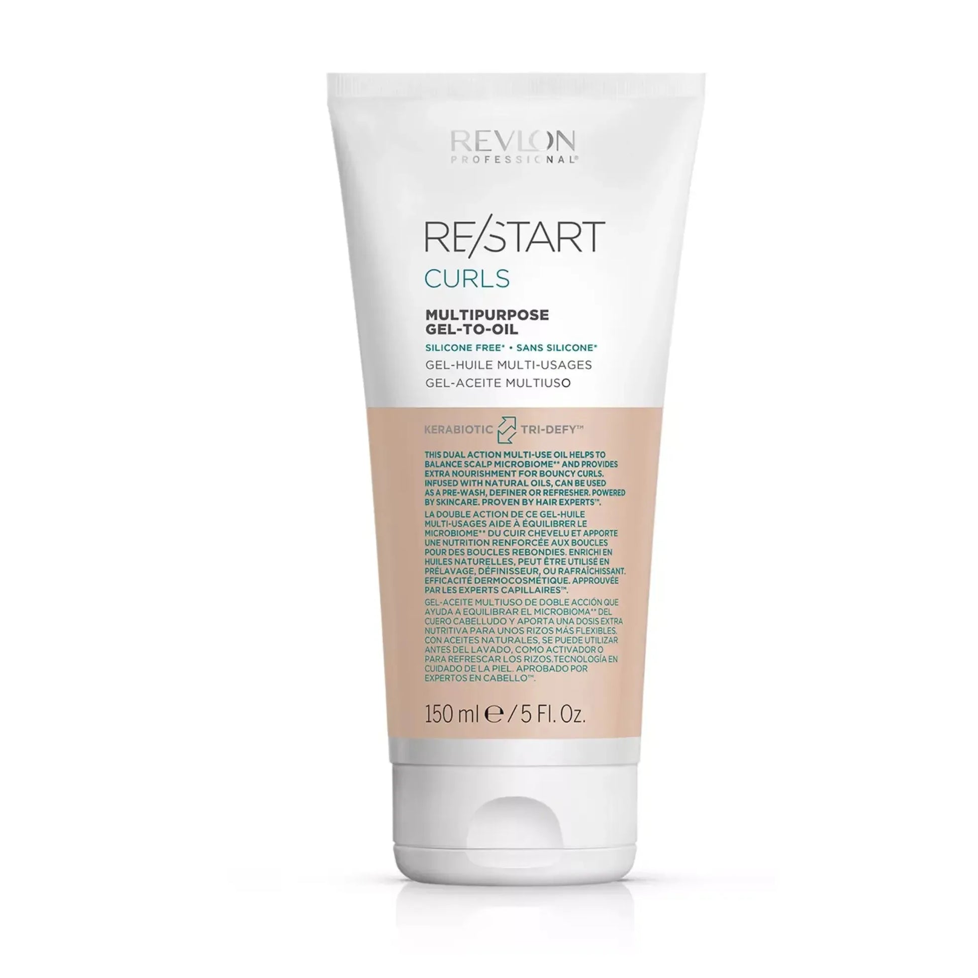 Revlon Professional, Restart Curls Multipurpose Gel-To-Oil 150 ml: Nutrición y Definición para Rizos Capeli