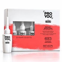 Revlon Professional ProYou The Fixer Booster 10 x15ml, Ampollas reparadoras sin enjuague para cabello dañado