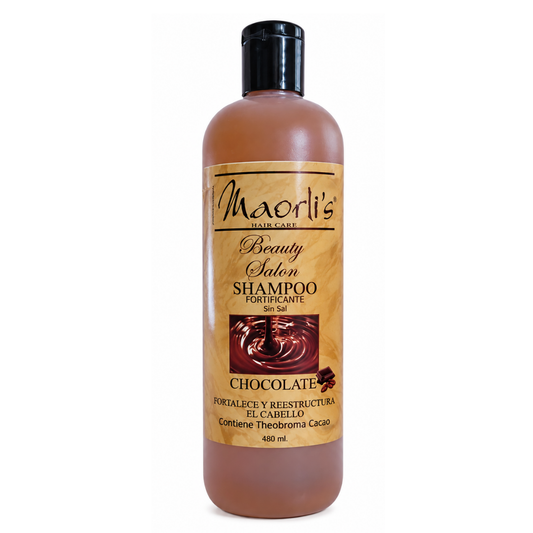 Maorlis Shampoo Chocolate 16 Oz: Especial para cabello alisado, limpia suavemente sin sal