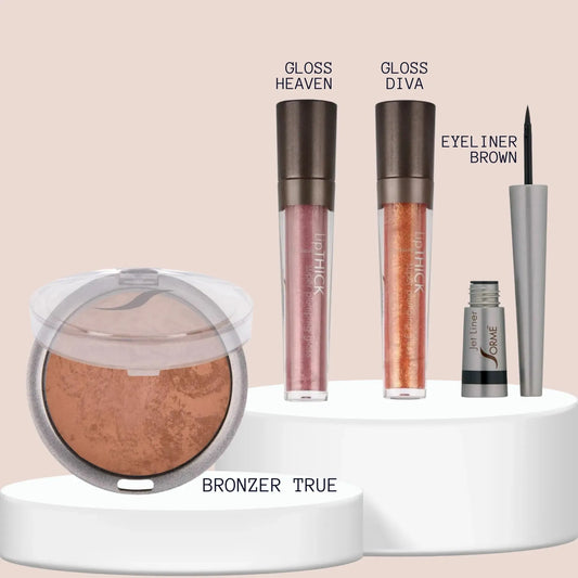 SORME Jet Liner Marrón + Labial Heaven & Diva + Bronceador True Capeli