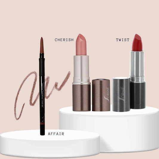 SORME: Delineador Affair + Labiales Minerales Cherish/Twist Capeli