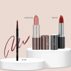 SORME: Delineador Wine + Labiales Minerales Cherish/Twist Capeli