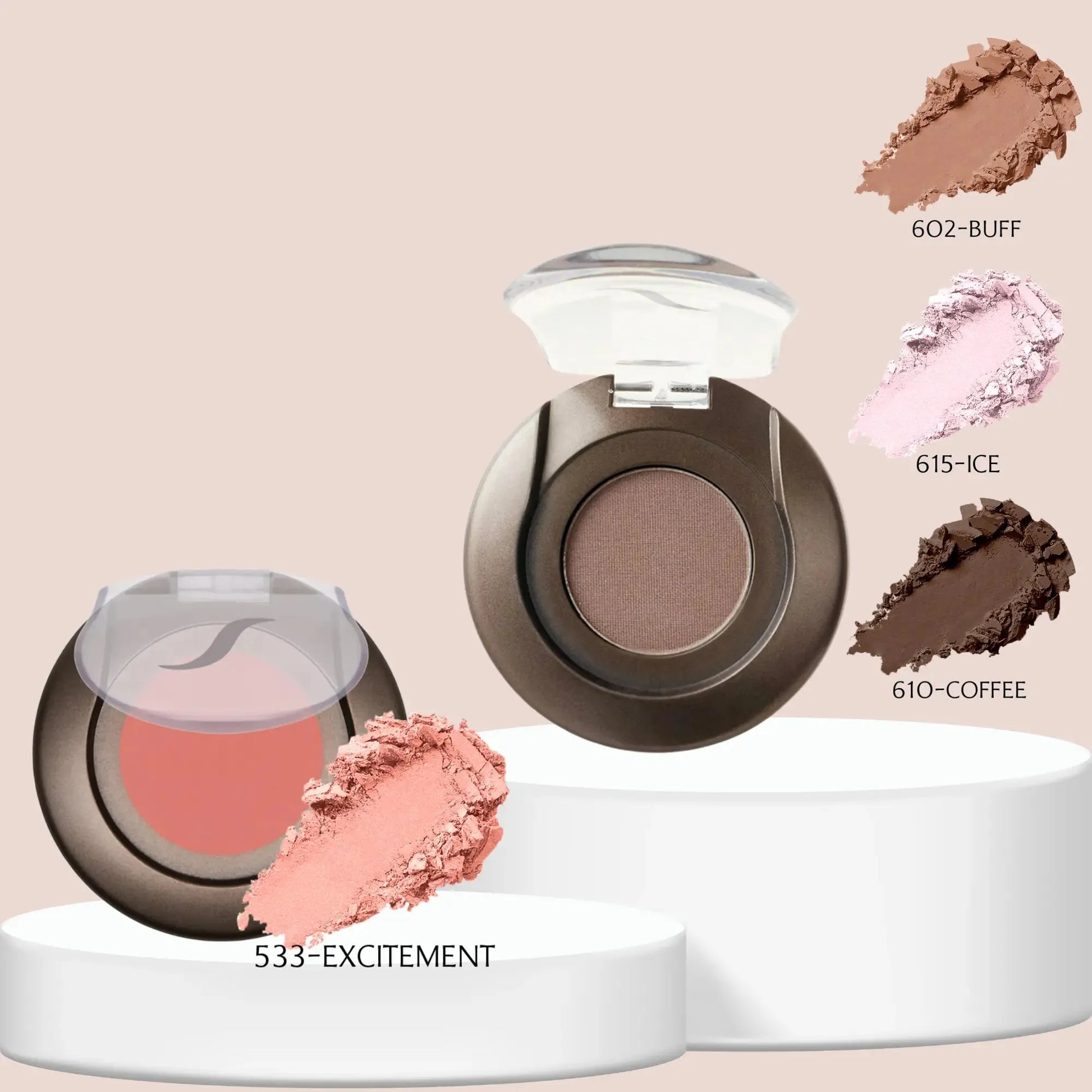 SORME: Sombras Buff/Ice/Coffee + Rubor Mineral Excitement Capeli