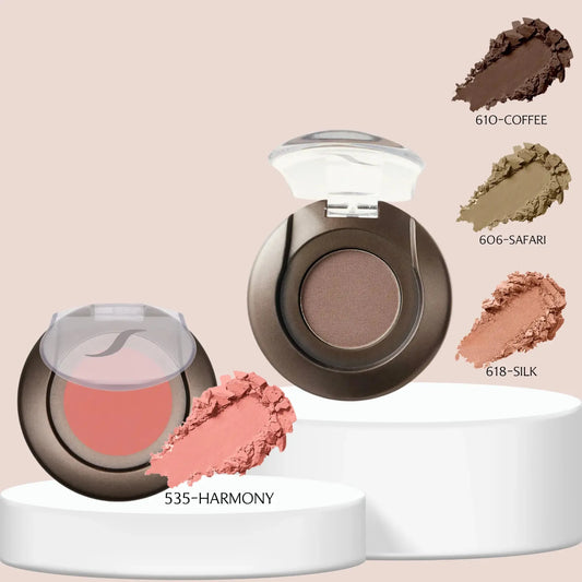 SORME: Sombras Safari/Silk/Coffee + Rubor Mineral Harmony Capeli