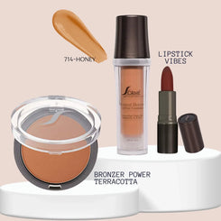 Sorme Base Mineral Honey + Bronceador Terracotta + Labial Vibes Capeli