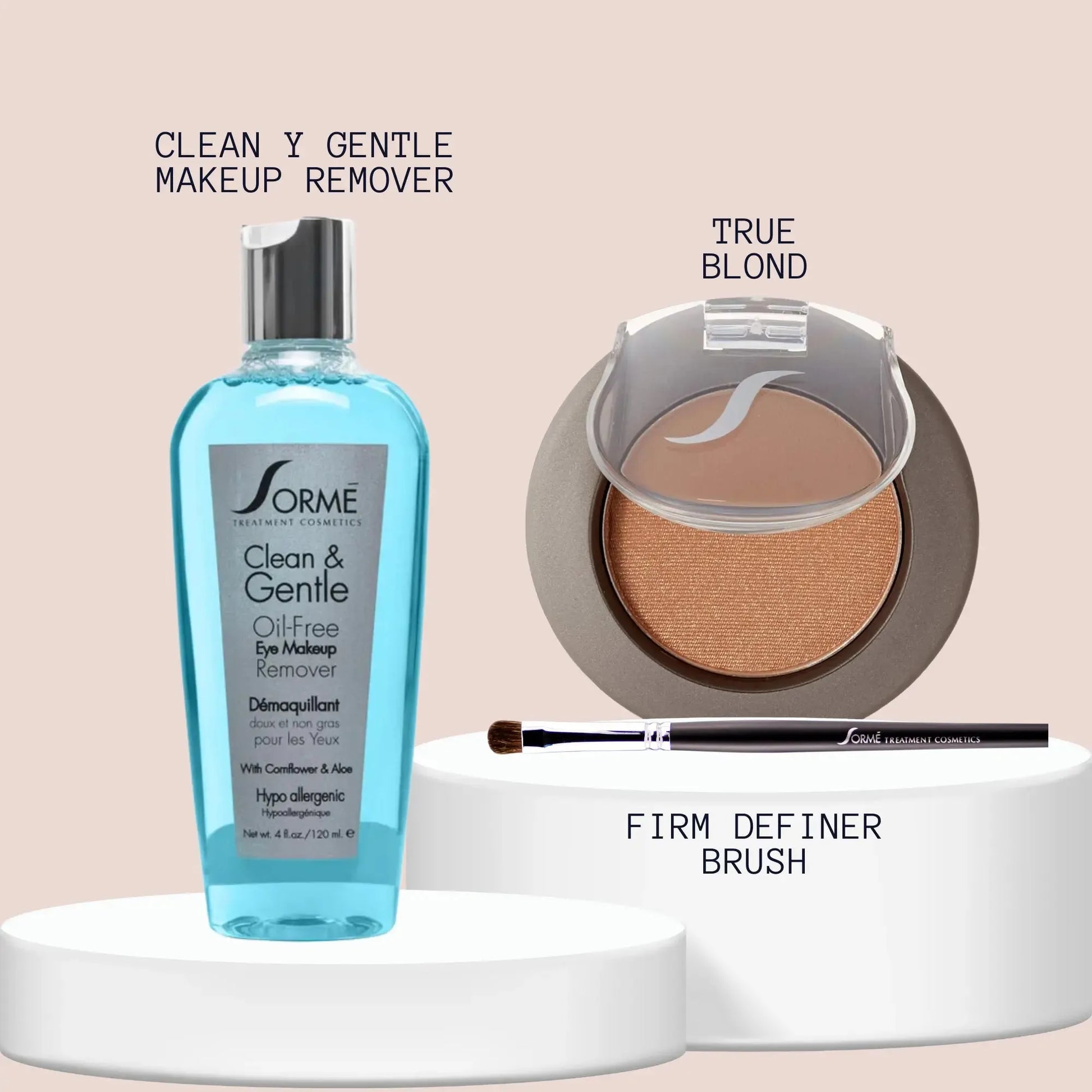 Sorme Cejas Rubio + Desmaquillante + Brocha Delineadora Firme Capeli