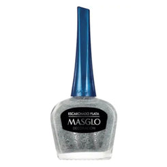 Esmalte de Uñas Masglo Escarchado Plata 13.5 ML
