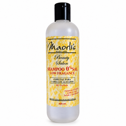Maorlis Shampoo 0 % Sal 16 Oz: Sin sal, ideal para cabello alisado o decolorado