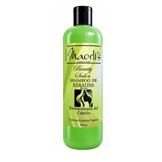 Maorlis Shampoo Keratina 16 Oz: Mantiene el alisado y el color, limpia suavemente sin sal
